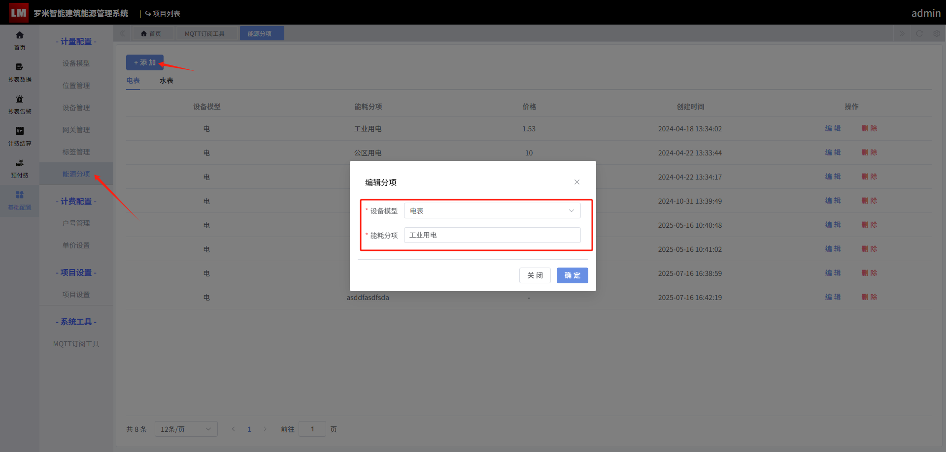 能源分项